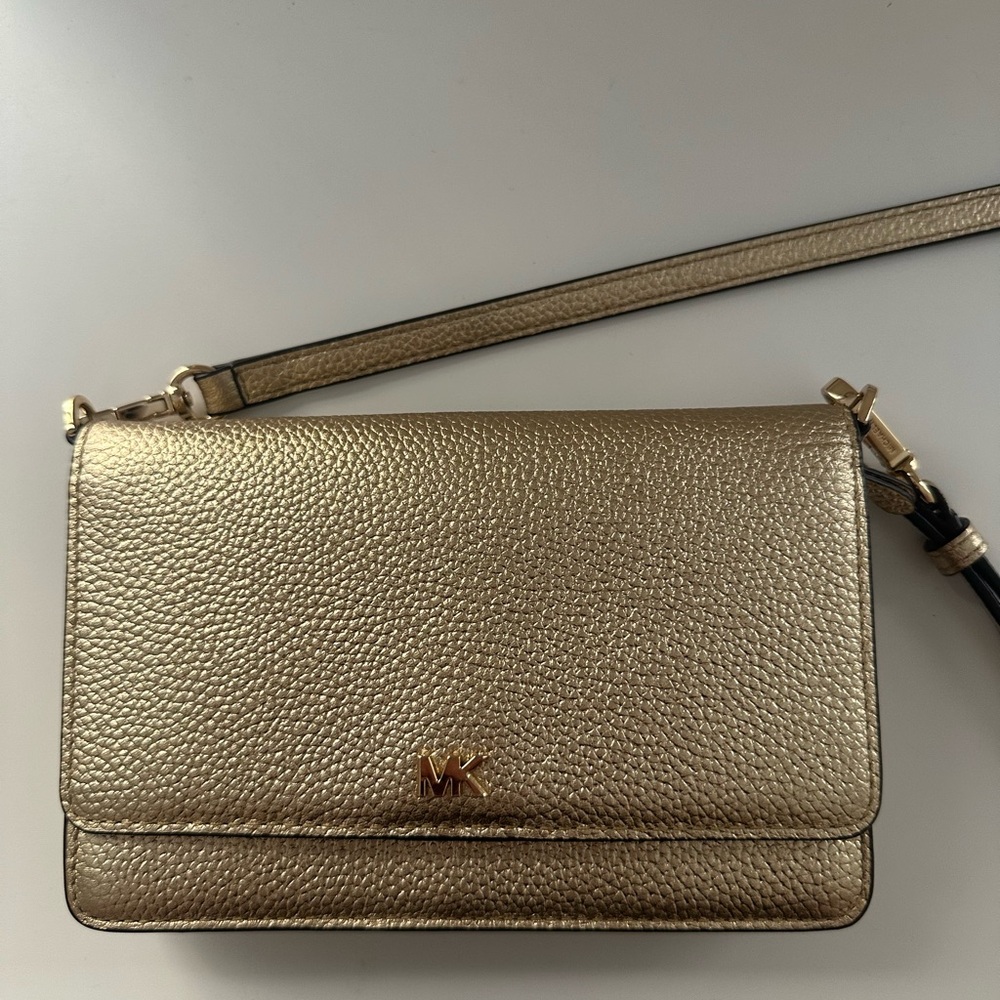 Michael Kors Metallic Gold Crossbody Bag